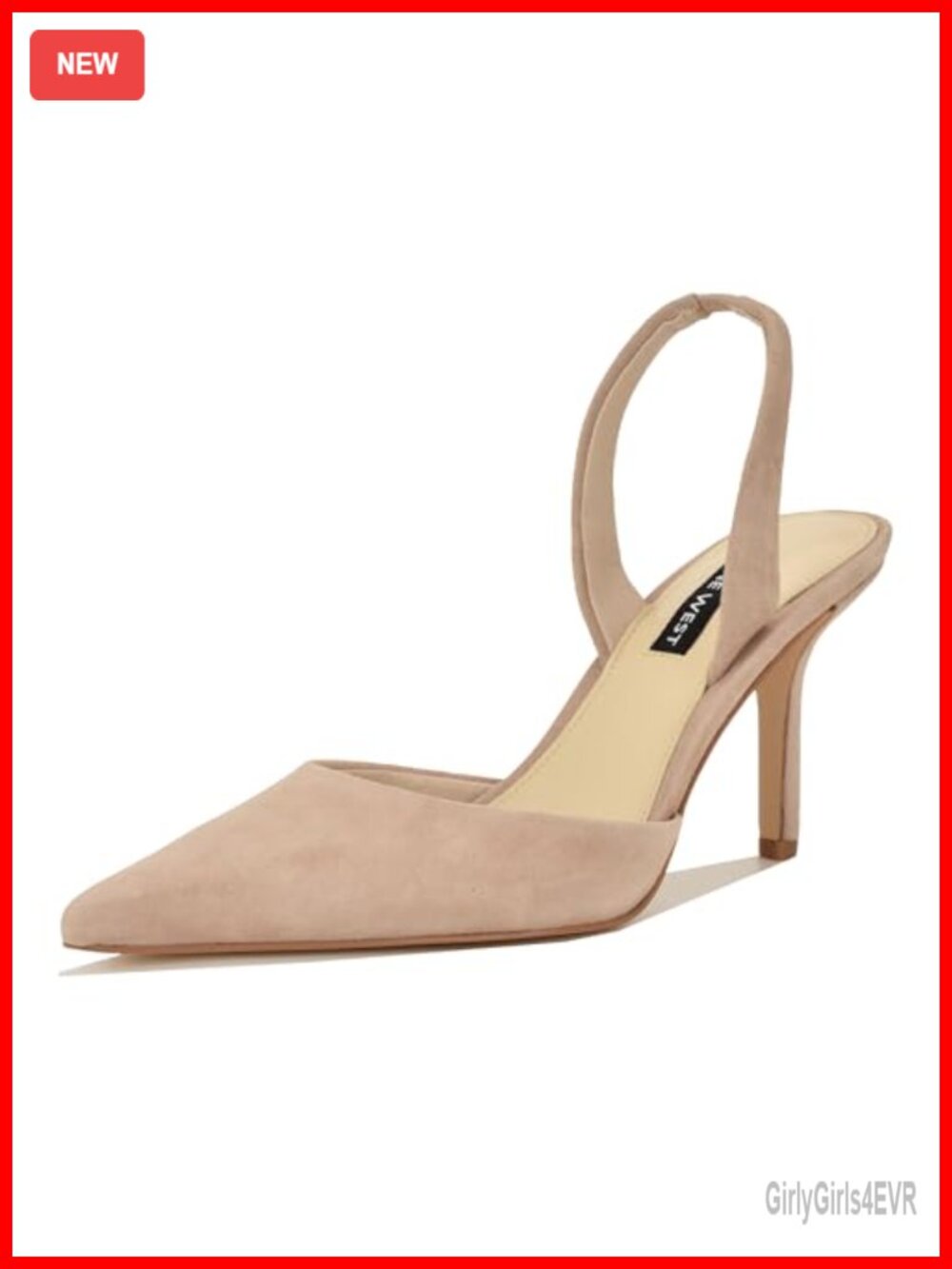Slingback Stiletto Heels Pointy Toe Suede Dress Pumps